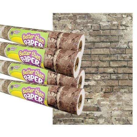 TEACHER CREATED RESOURCES Brick and Plaster Better Than Paper Bulletin Board Roll, 4ft. x 12ft., 4PK TCR32430